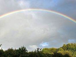 Rainbow across the site
