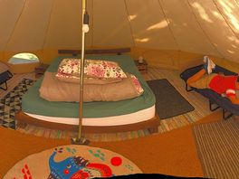 Inside of the tent