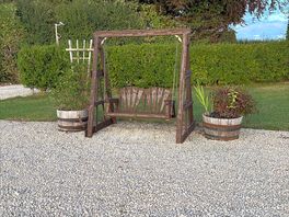 Sit and relax on the swinging seat