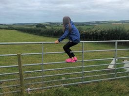 I did not let her go all way over . there was no animals but could of been someone else’s field