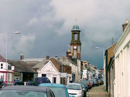 Walking into the town