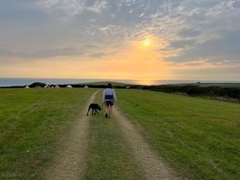Walking towards the coastal path