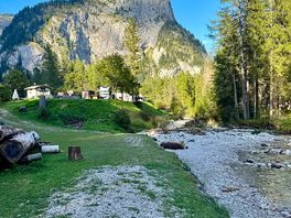 The campsite from the river