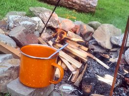 Cooking on fire