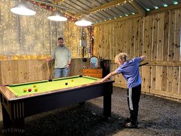 Games room with hot tub hire