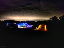 At night