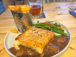 Minted lamb pie