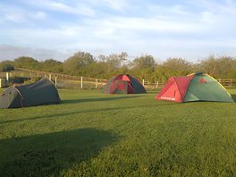 Non electric grass tent pitch