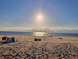 Sunset on a sandy beach