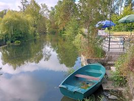 The mill pond at the campsite