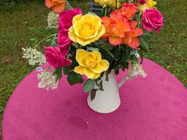 Fresh flowers on our arrival
