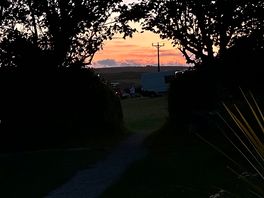 Walk back from the shower block