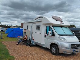 Motorhome parked on site