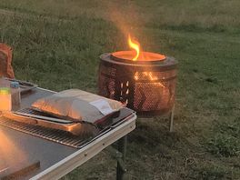 Fire pit included.