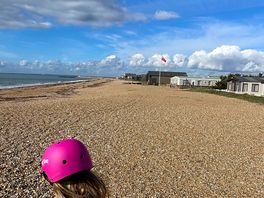 Next to the park right on the beach