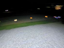 Lights outside caravan