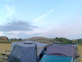 Hills in the background