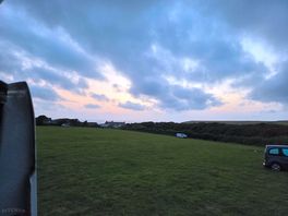 Sunset over the site
