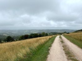 Walking out of campsite - view over wirksworth