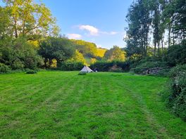 Our teepee tent in the distance - such a lovely away from it place