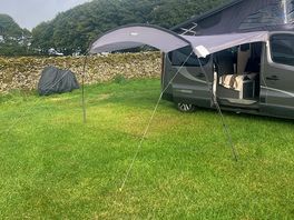 Our campervan on the field