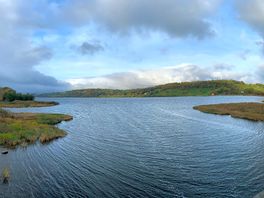 View of lake bala on walk into town