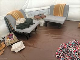 Chais which convert to single beds