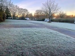 A frosty morning in november at browns farm campsite