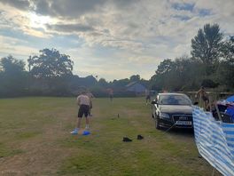 Quiet tent field after the bikers had left