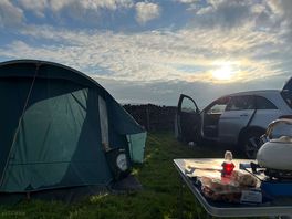 Pitched at parkhead campsite - sunrise