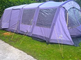 Our tent which just about fit on the pitch