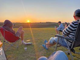Sunset over the campsite valley