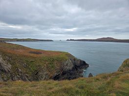 View from nearby cliff path