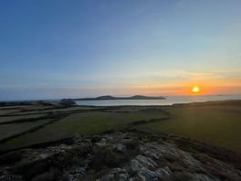 Sunset over ramsey island