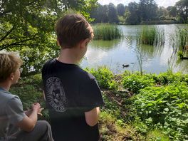 Hanging out by the lake.