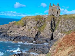 Dunskey castle from site.