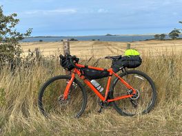 Lindisfarne castle in the distance