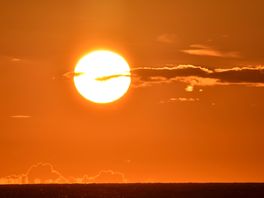Heacham beach at sunset