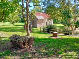 Sympathetically restored rustic buildings.