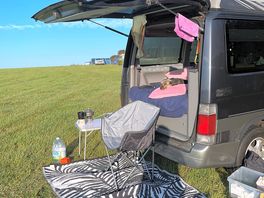 Set up in the sunshine.