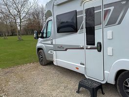 Lovely lawn and hard surface for motorhome