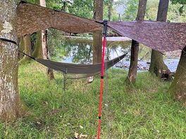 My sons hammock set up overlooking the river