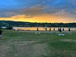 Sunset on lake