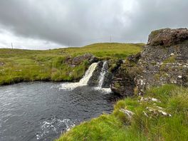 Scenic valley roads with waterfall and phone box from ant dec celerity get me out wales trailer too