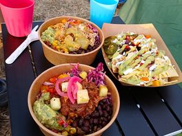 Mexican food from the van on site