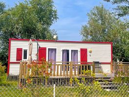 Exterior of lodge with private decking