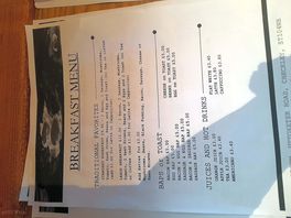 One of the pub menus