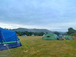 My tent with the wonderful view