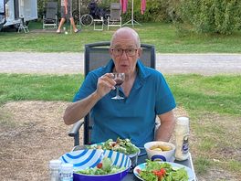 Dining outside at our pitch