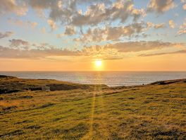 Sunset from tent field